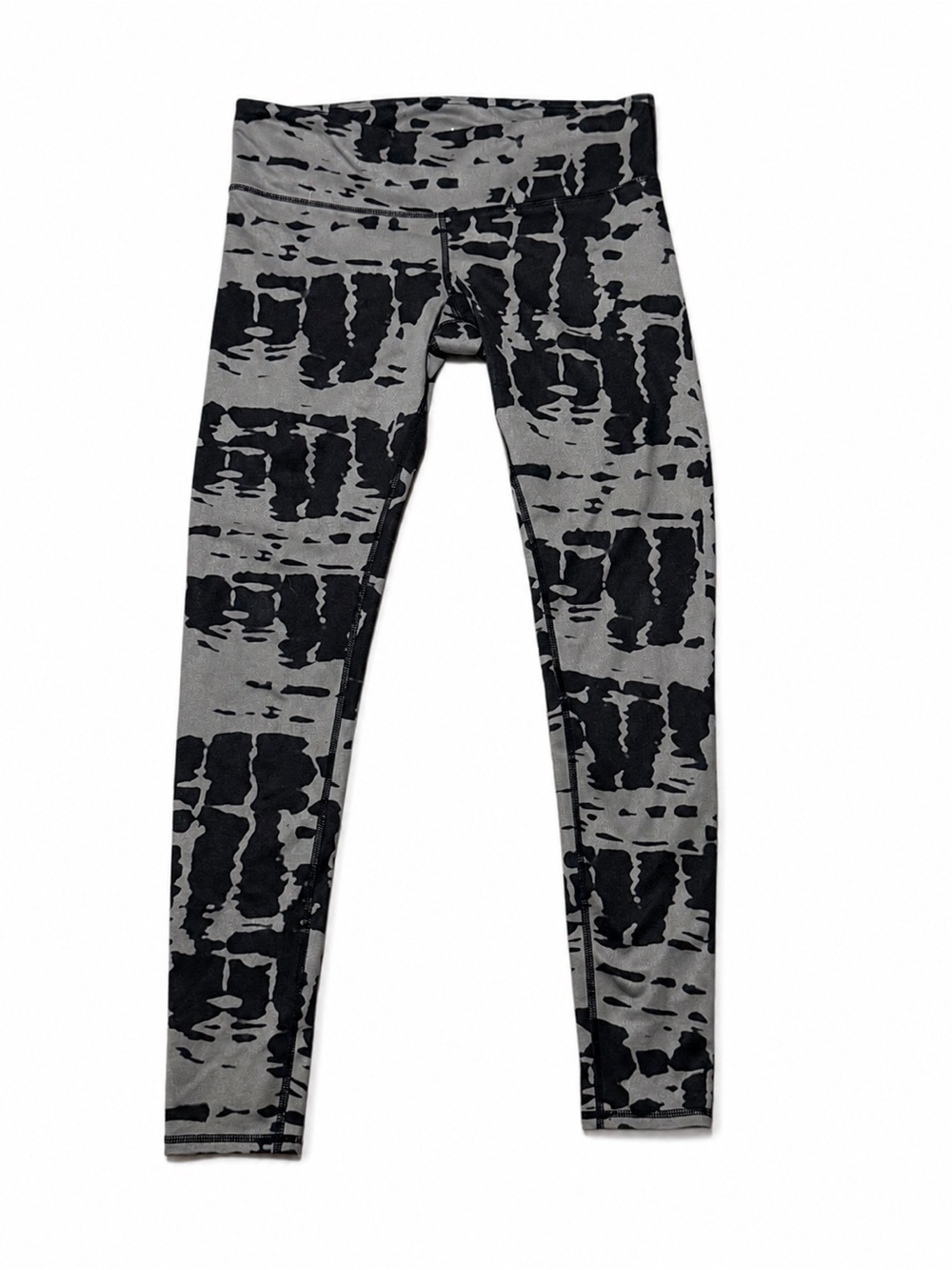 Alo Yoga Airbrush Print High Waist Leggings Gray Black Size Medium